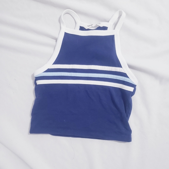 ✨2FOR15$✨Bluenotes Blue Cropped Tank Top Cami - Picture 4 of 7